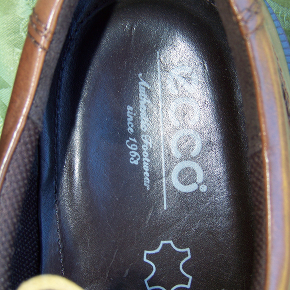 Ecco Atlanta Plain Toe Brown Leather Oxford 46 - Picture 8 of 8